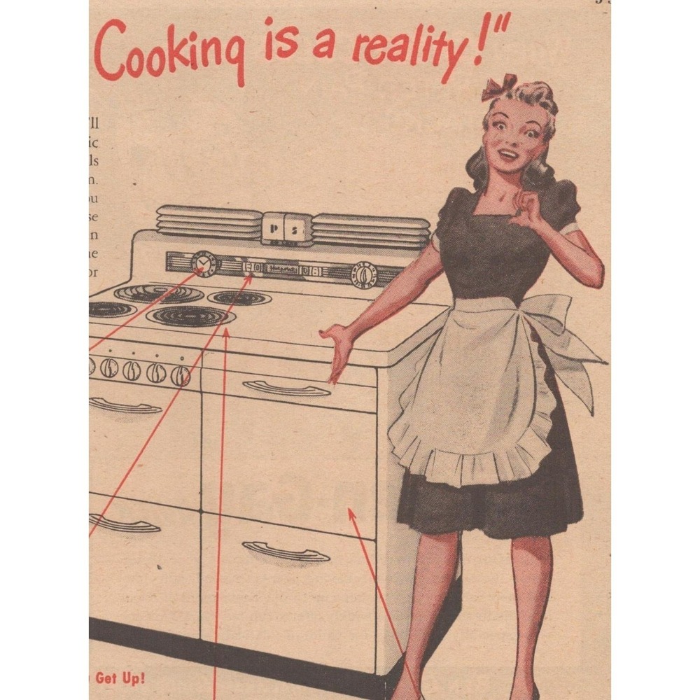 Vintage 1946 Hotpoint Post‎ World War Era Cooking Automatic Electric Range Ad